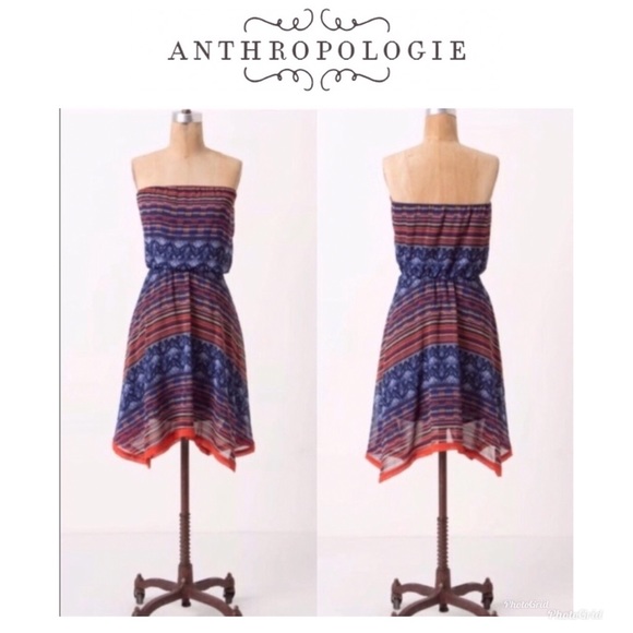 ANTHROPOLOGIE Maeve Strapless Dress Sz XS $160! - Picture 1 of 6